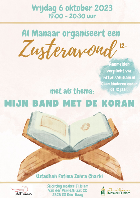 zusteravond moskee el islam den haag
